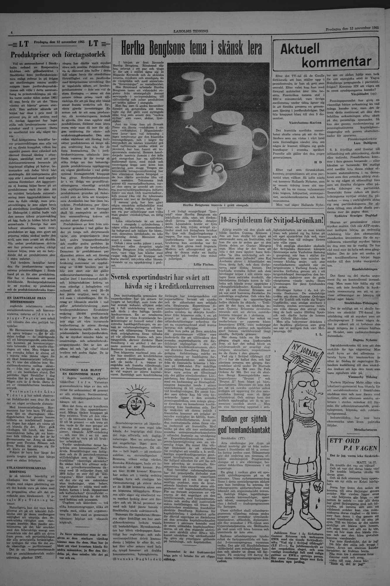 Laholms Tidning Fredag 12 november 1965, sida 4