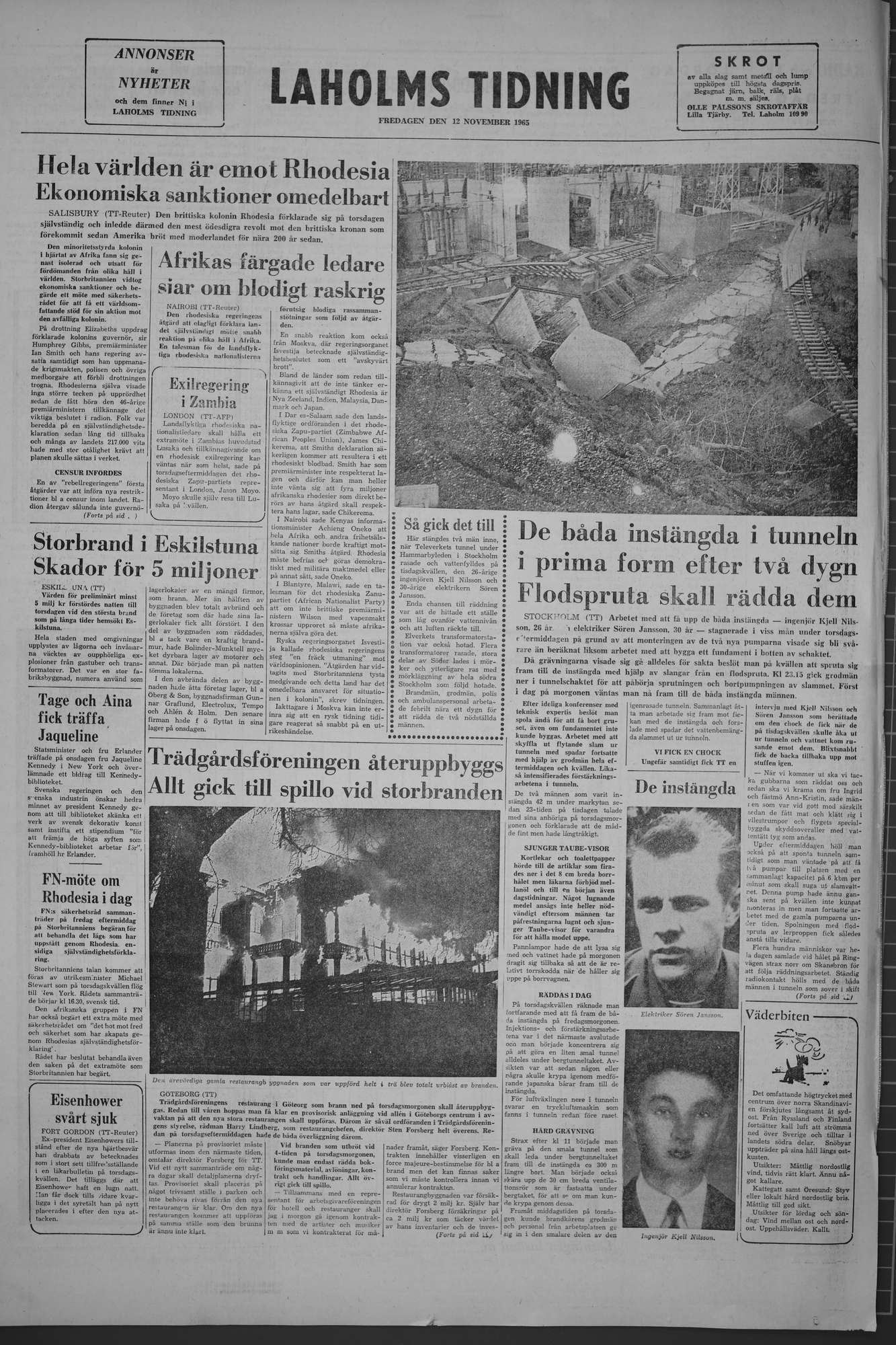 Laholms Tidning Fredag 12 november 1965, sida 8