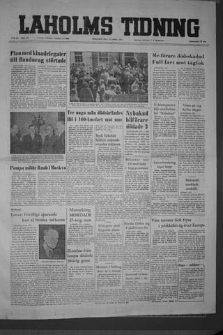 Förstasidan, Tisdag 12 april 1955