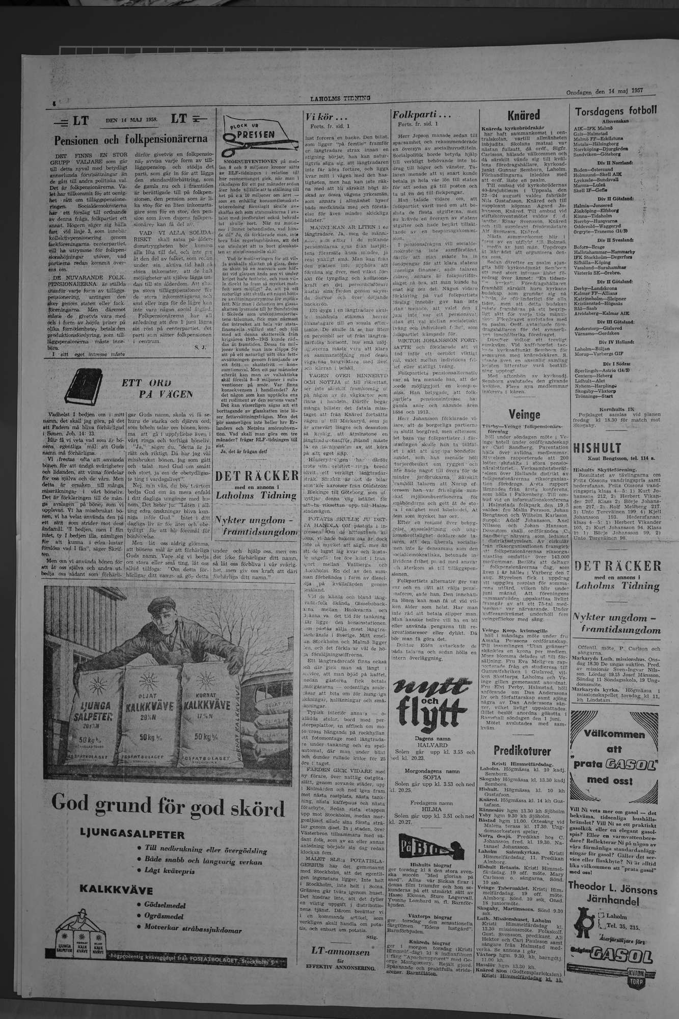 Laholms Tidning Onsdag 14 maj 1958, sida 4