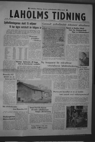 Förstasidan, Fredag 14 november 1958