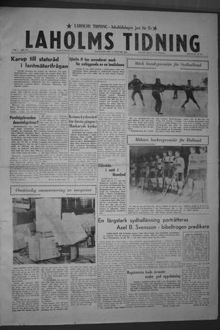 Förstasidan, Måndag 11 januari 1960