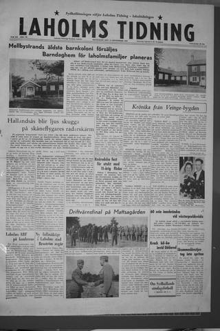 Förstasidan, Måndag 14 september 1959