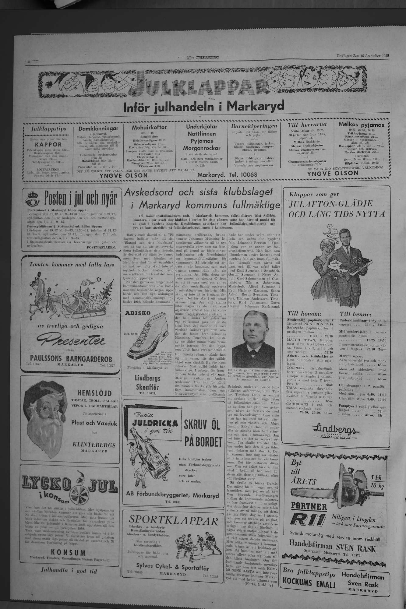 Laholms Tidning Onsdag 16 december 1959, sida 4