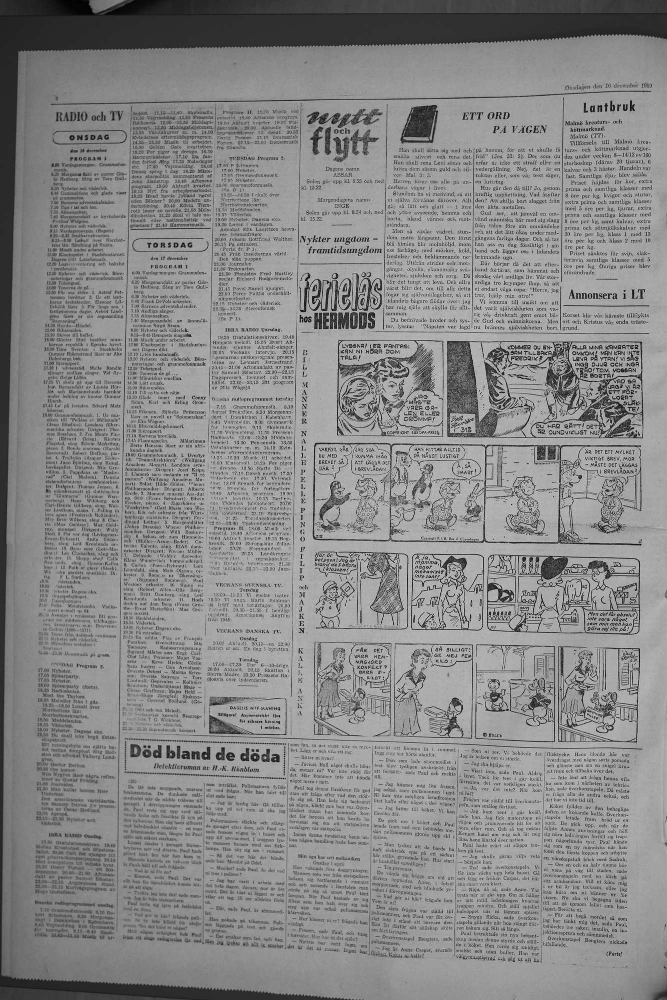 Laholms Tidning Onsdag 16 december 1959, sida 6