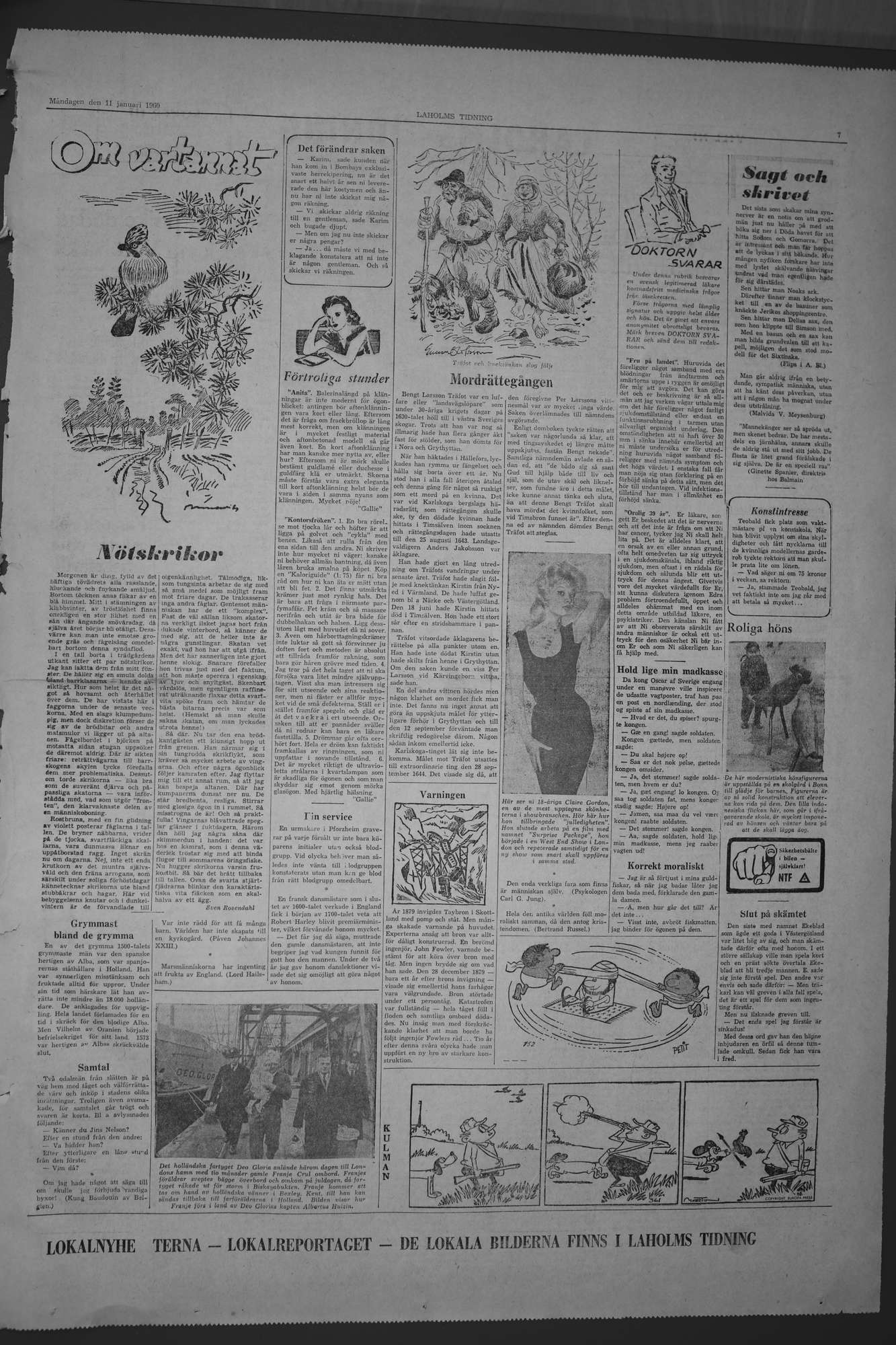 Laholms Tidning Måndag 11 januari 1960, sida 7