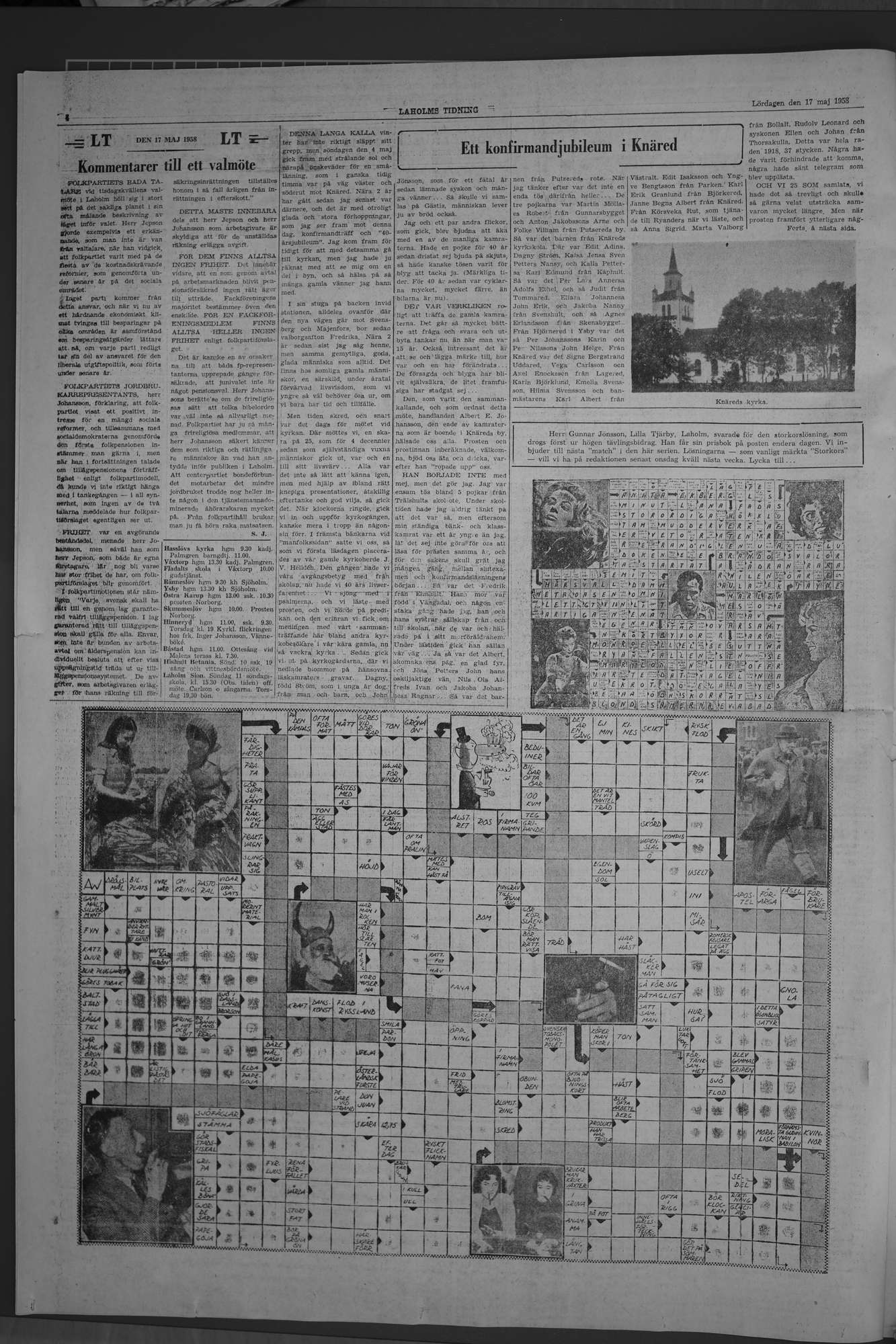 Laholms Tidning Lördag 17 maj 1958, sida 4