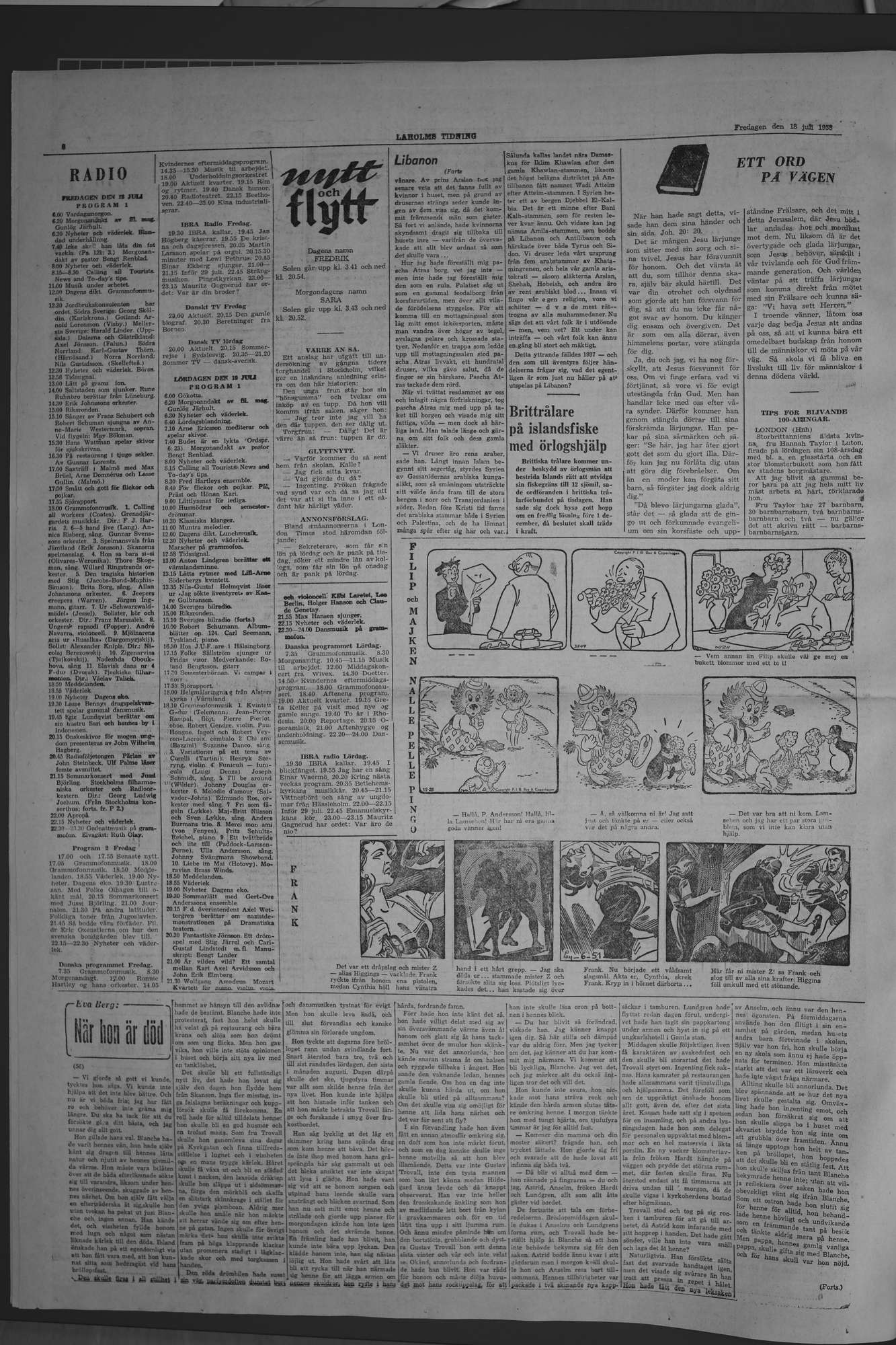 Laholms Tidning Fredag 18 juli 1958, sida 6