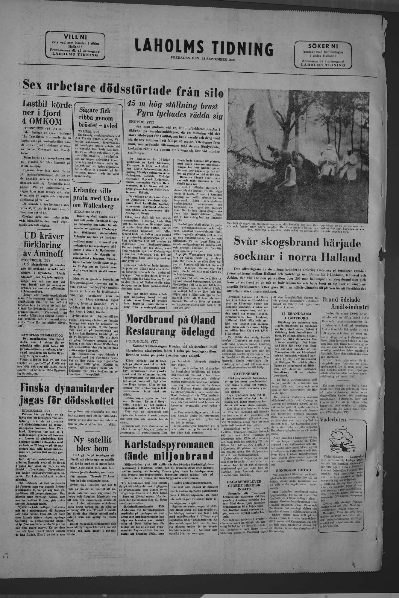 Laholms Tidning Fredag 18 september 1959, sida 8