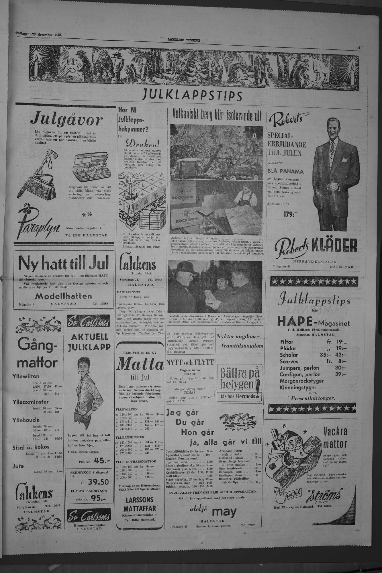 Laholms Tidning Tisdag 20 december 1955, sida 5