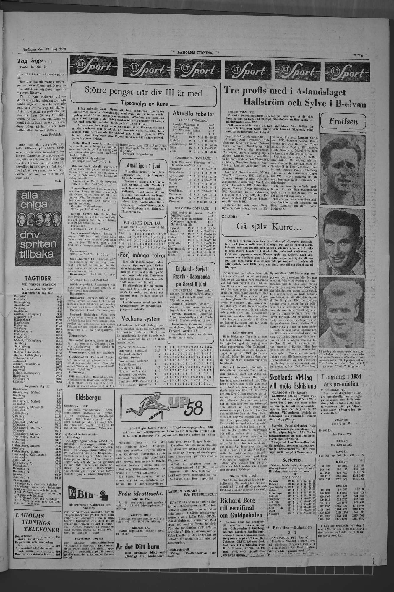 Laholms Tidning Tisdag 20 maj 1958, sida 5