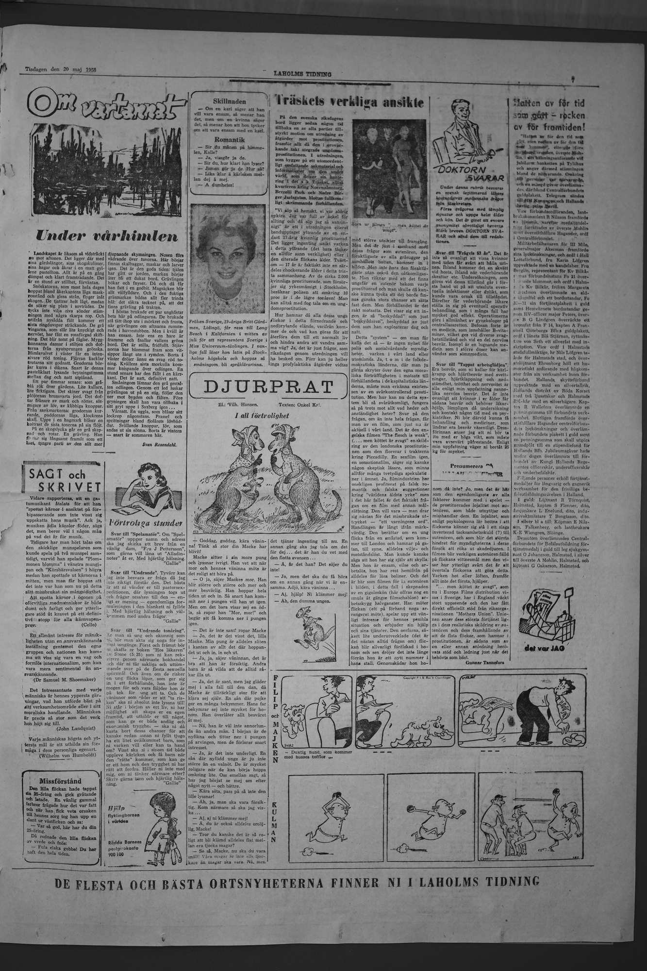 Laholms Tidning Tisdag 20 maj 1958, sida 7
