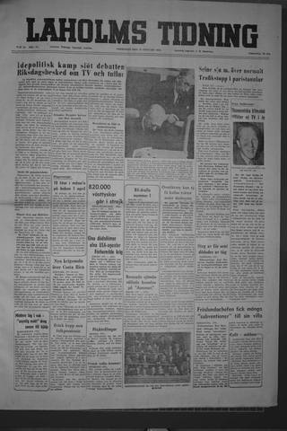 Förstasidan, Fredag 21 januari 1955