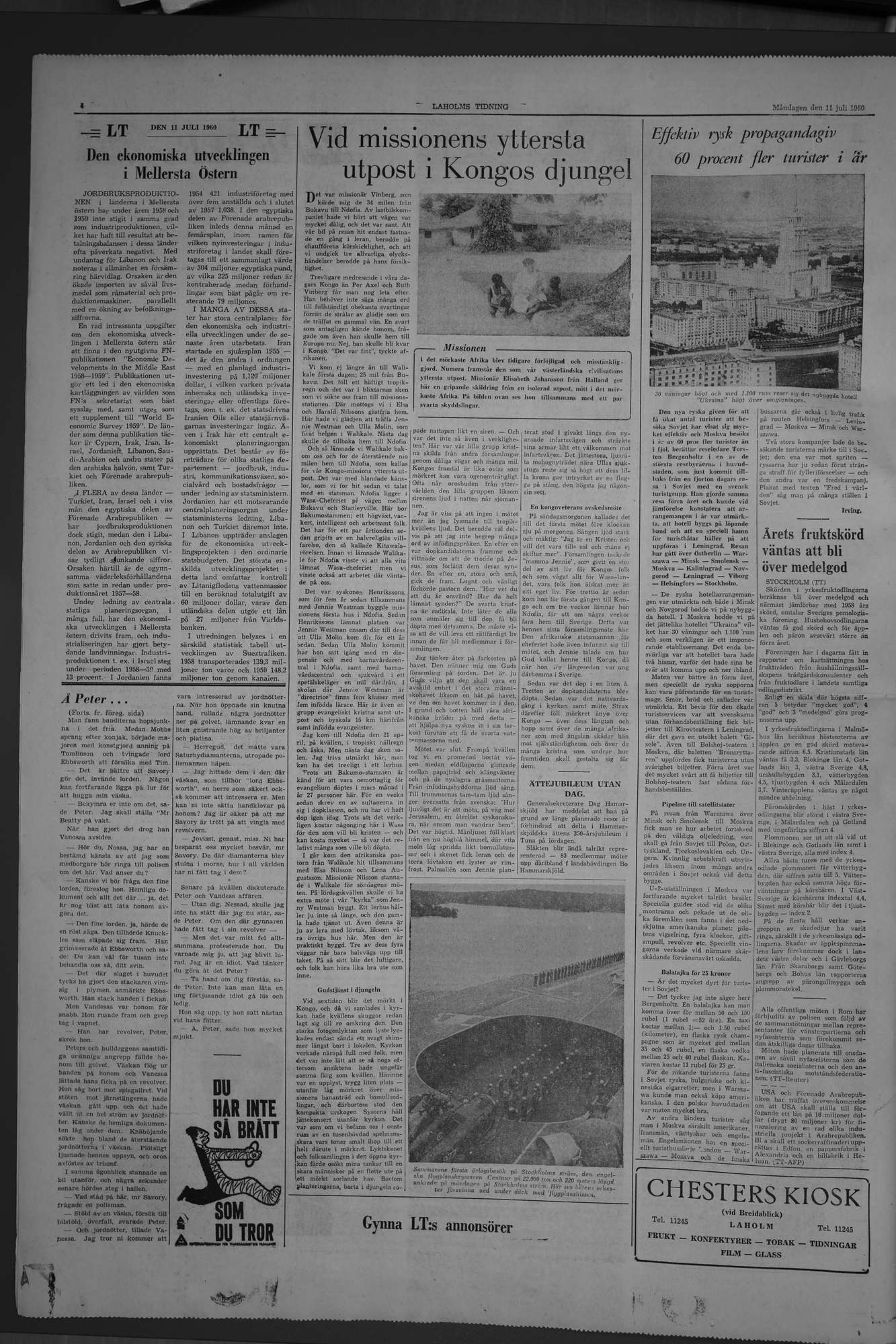 Laholms Tidning Måndag 11 juli 1960, sida 4