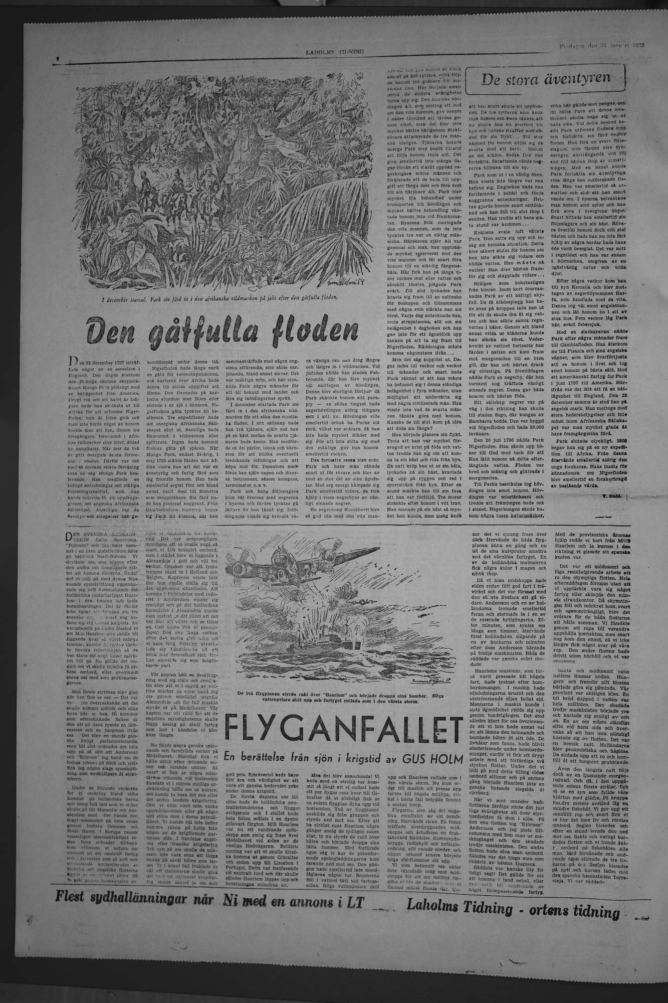 Laholms Tidning Fredag 21 januari 1955, sida 6