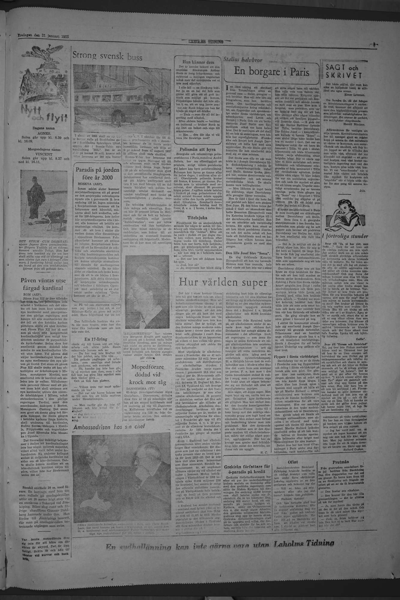 Laholms Tidning Fredag 21 januari 1955, sida 7
