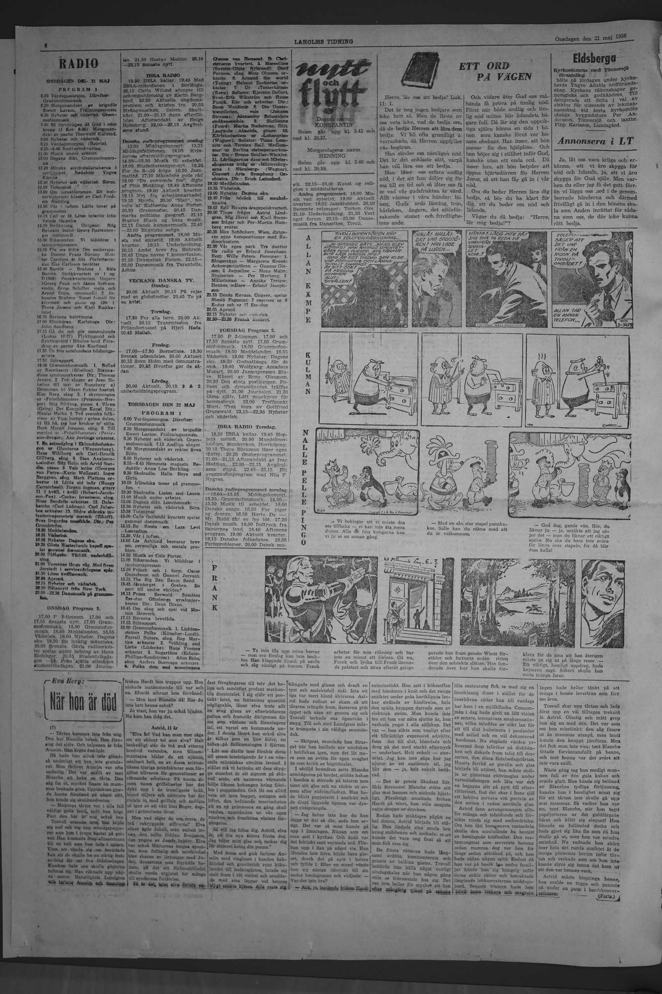 Laholms Tidning Onsdag 21 maj 1958, sida 6