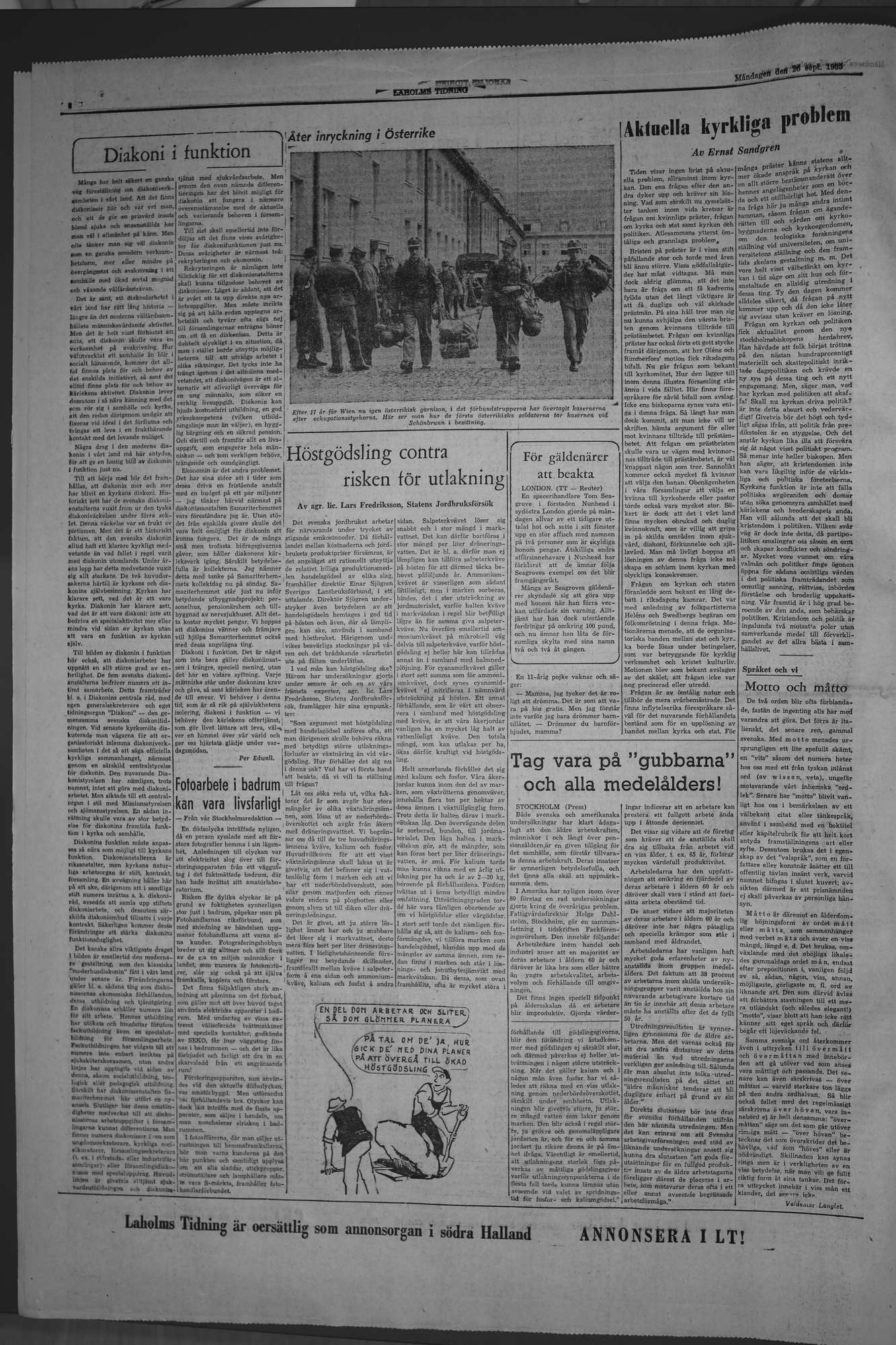 Laholms Tidning Måndag 26 september 1955, sida 6