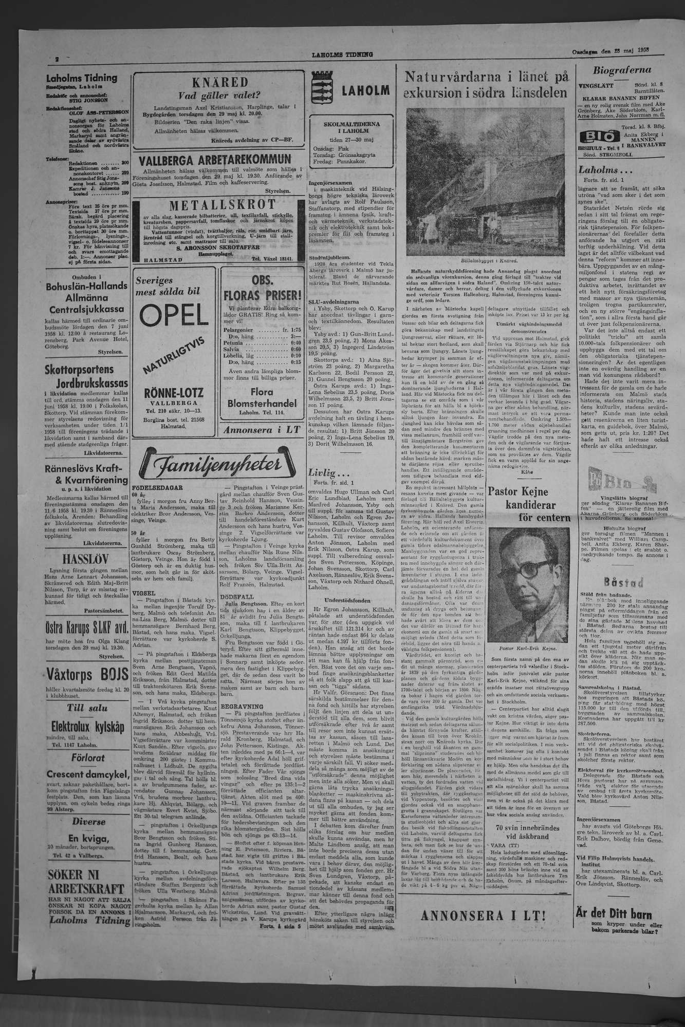 Laholms Tidning Onsdag 28 maj 1958, sida 2