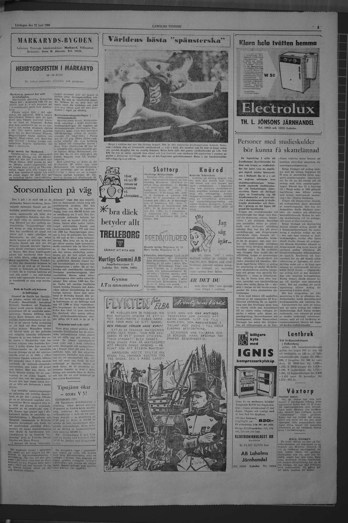 Laholms Tidning Lördag 11 juni 1960, sida 3