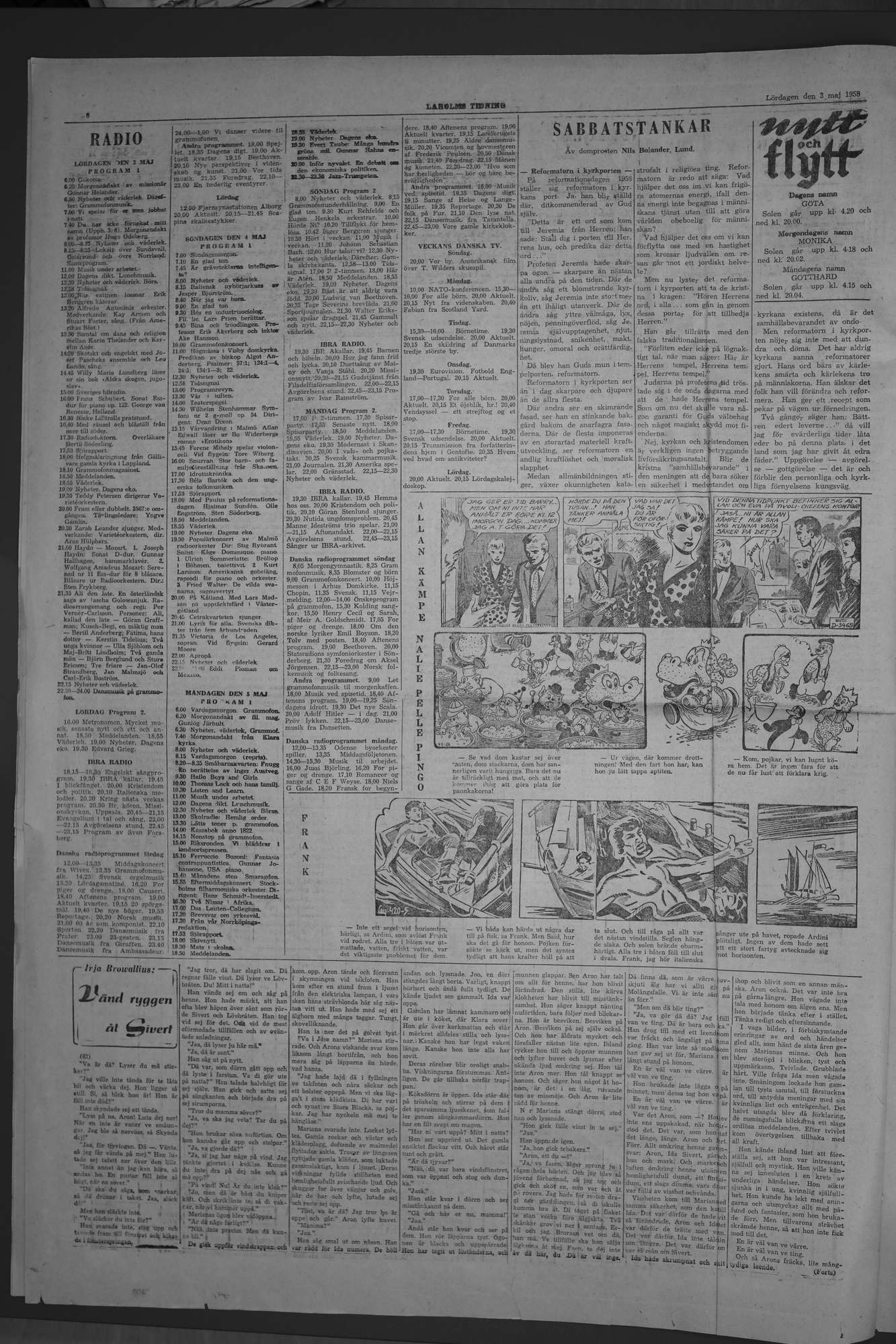 Laholms Tidning Lördag 3 maj 1958, sida 6