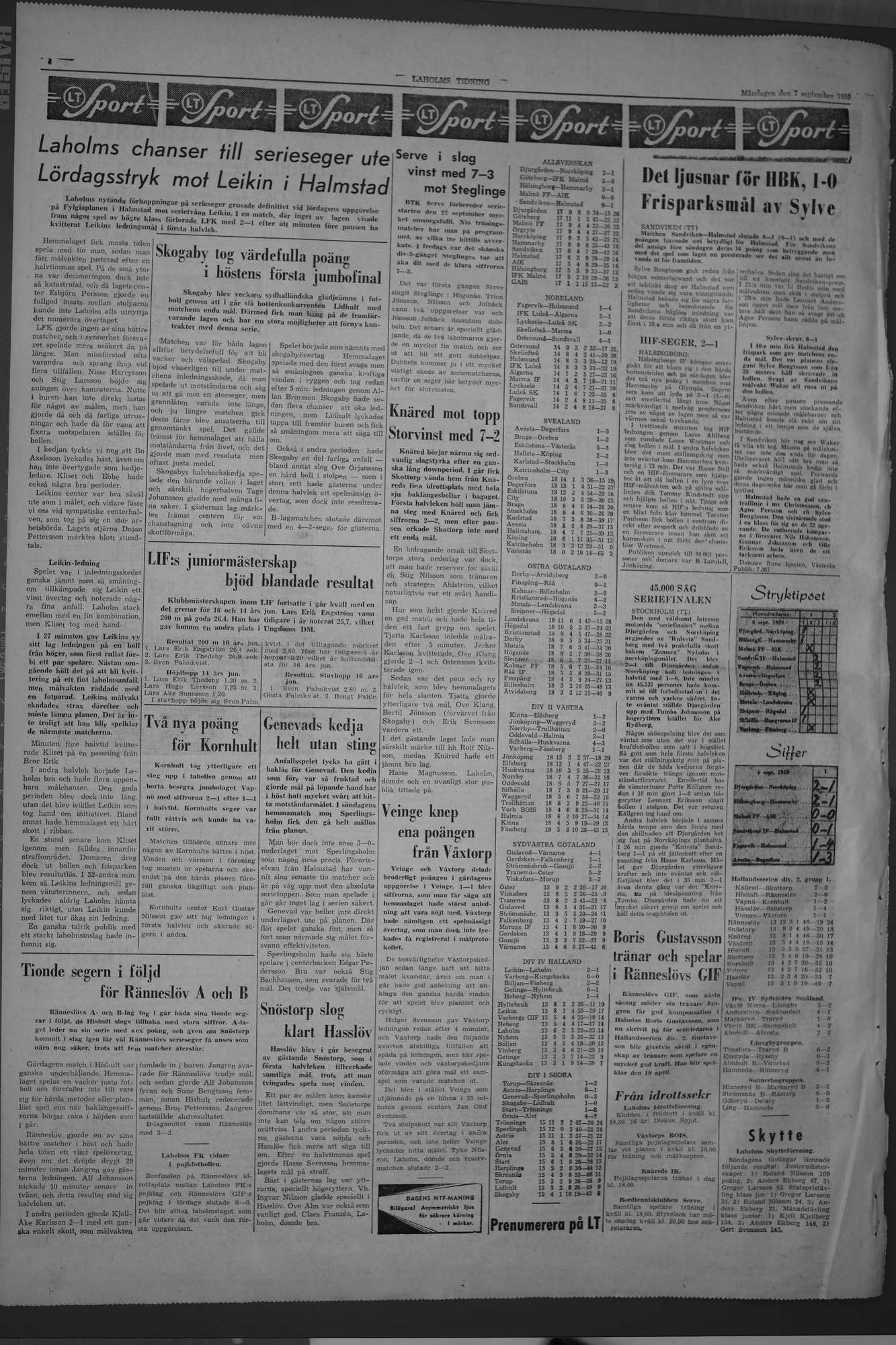 Laholms Tidning Måndag 7 september 1959, sida 4