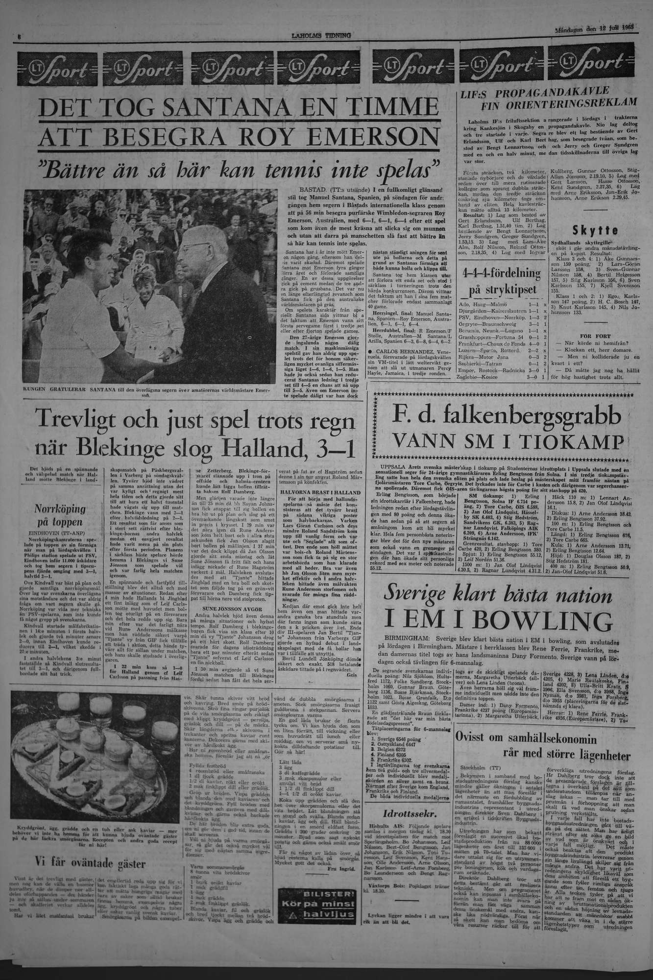 Laholms Tidning Måndag 12 juli 1965, sida 6