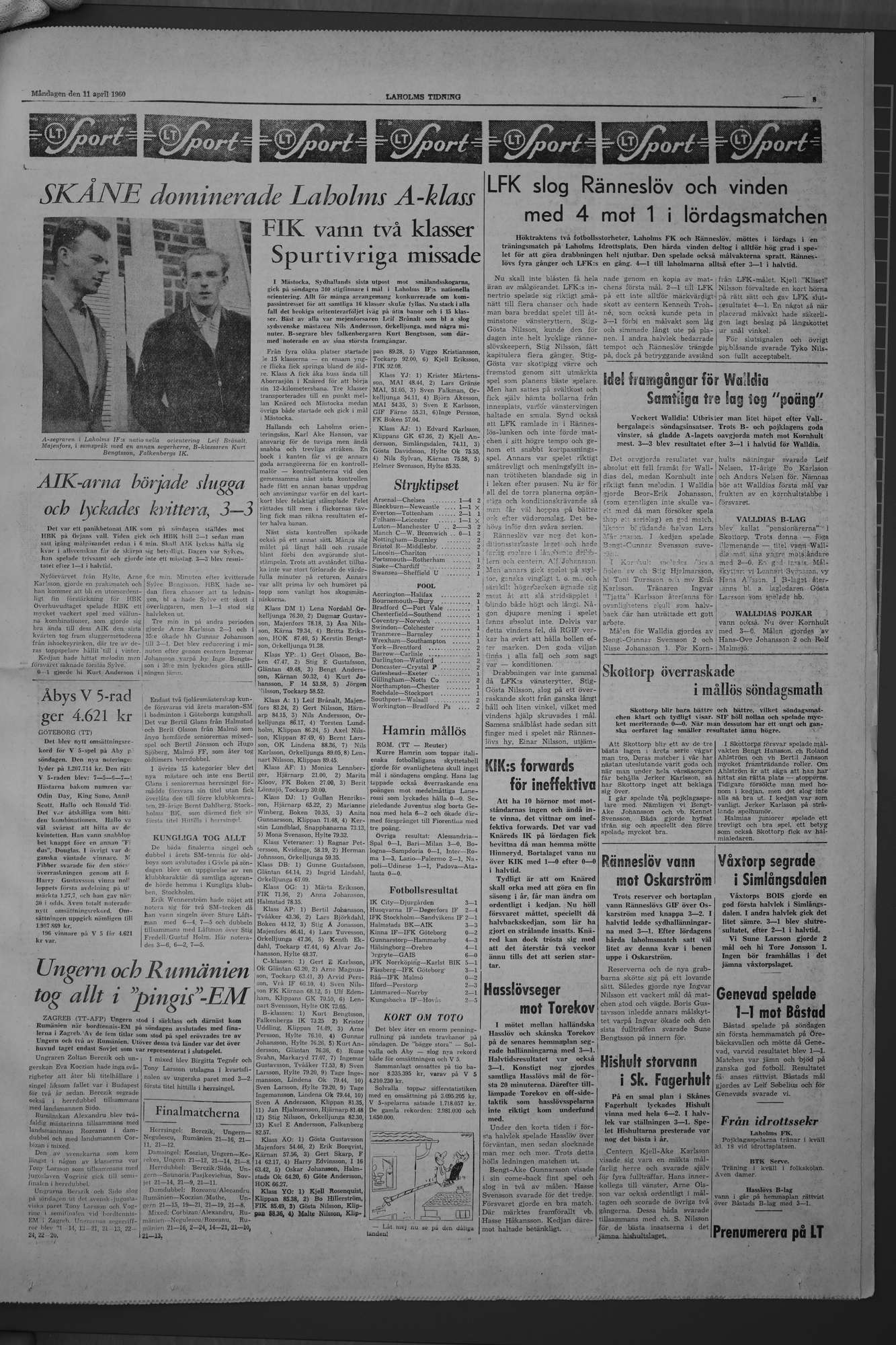 Laholms Tidning Måndag 11 april 1960, sida 5