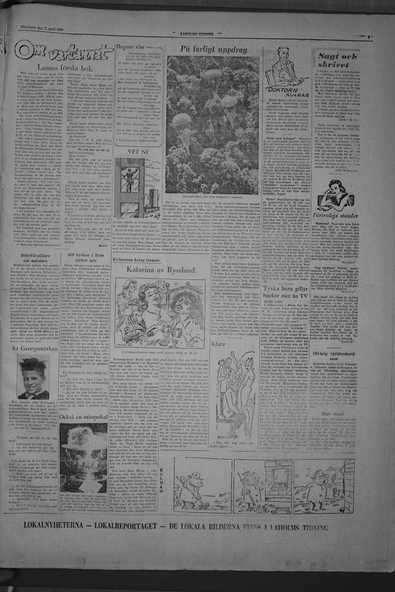 Laholms Tidning Måndag 11 april 1960, sida 7