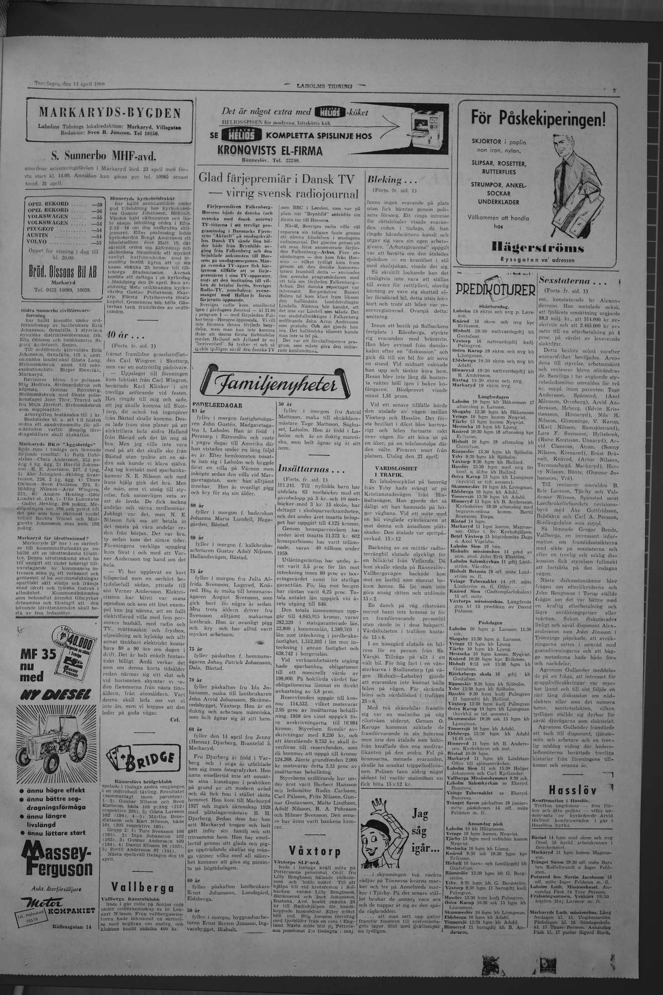 Laholms Tidning Torsdag 14 april 1960, sida 3
