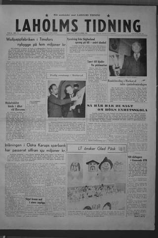 Förstasidan, Lördag 16 april 1960