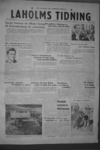 Förstasidan, Fredag 11 mars 1960