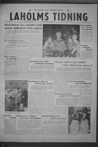 Förstasidan, Tisdag 19 april 1960