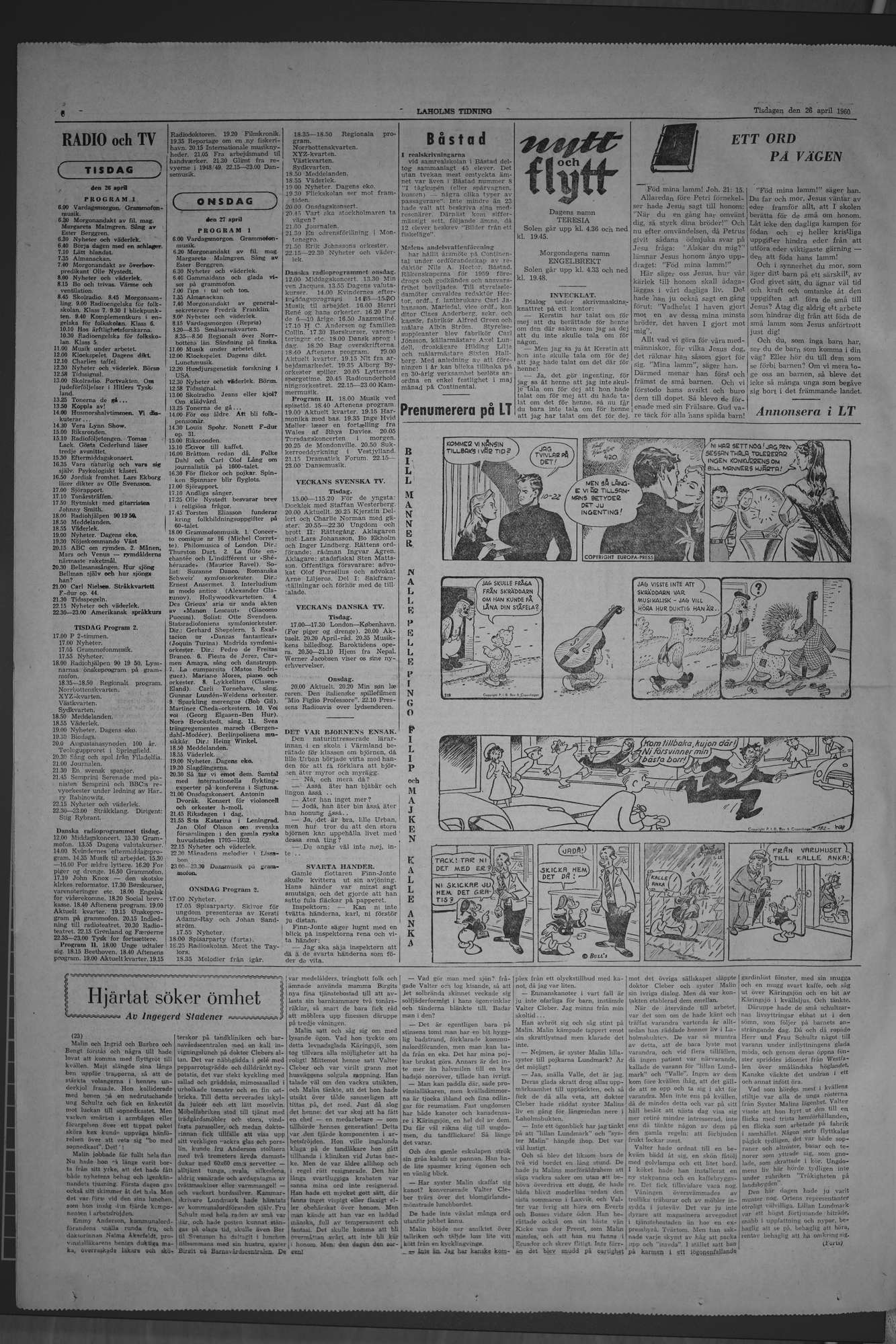 Laholms Tidning Tisdag 26 april 1960, sida 6