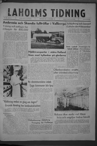 Förstasidan, Fredag 11 november 1960