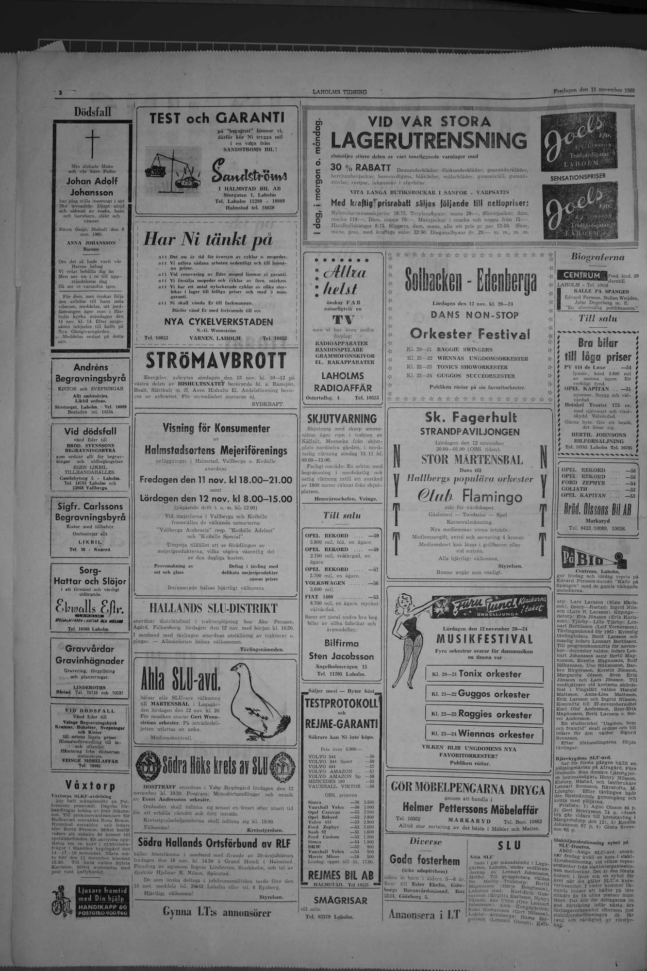 Laholms Tidning Fredag 11 november 1960, sida 2