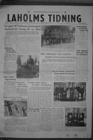 Förstasidan, Tisdag 31 maj 1960
