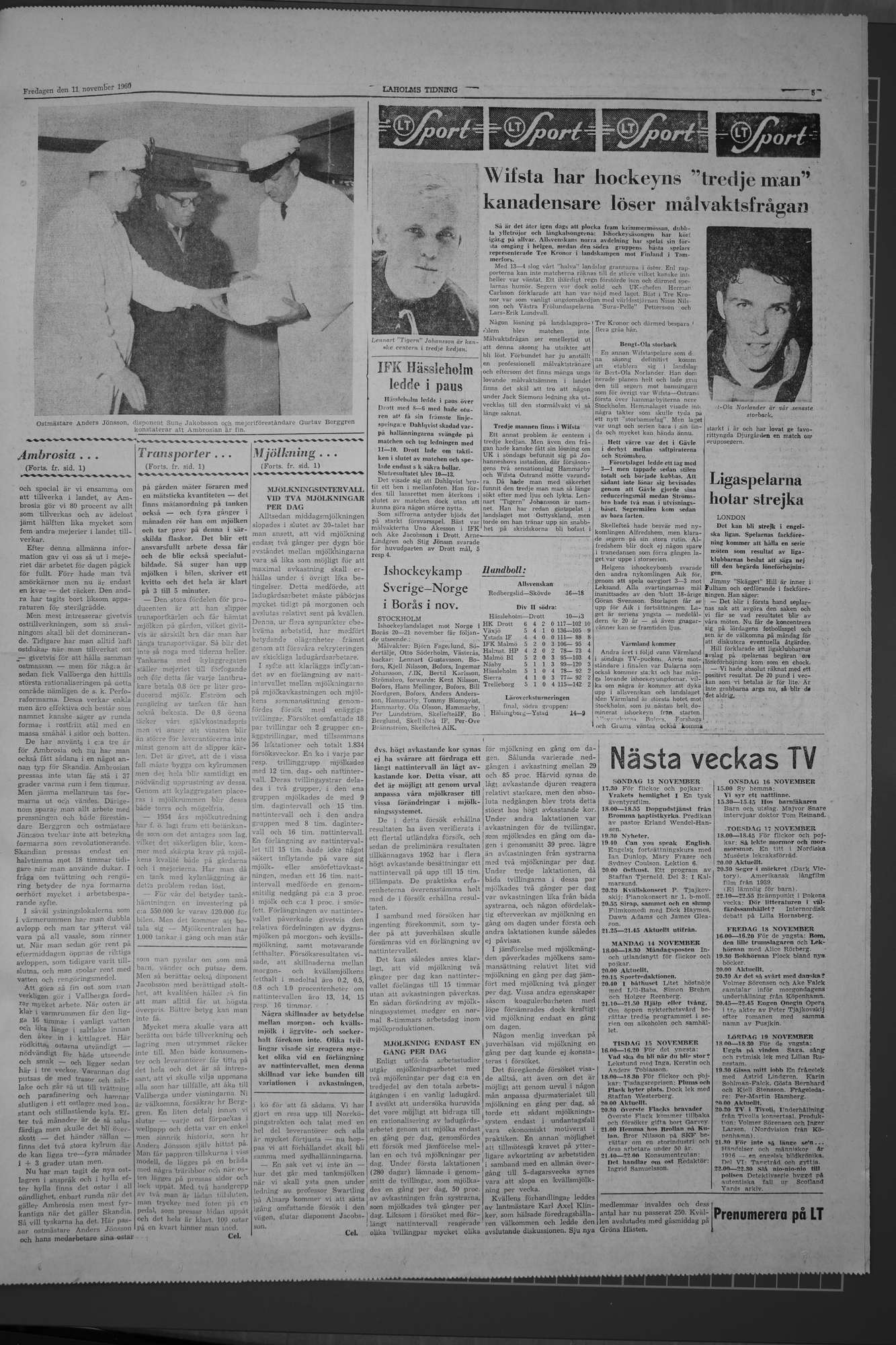 Laholms Tidning Fredag 11 november 1960, sida 5