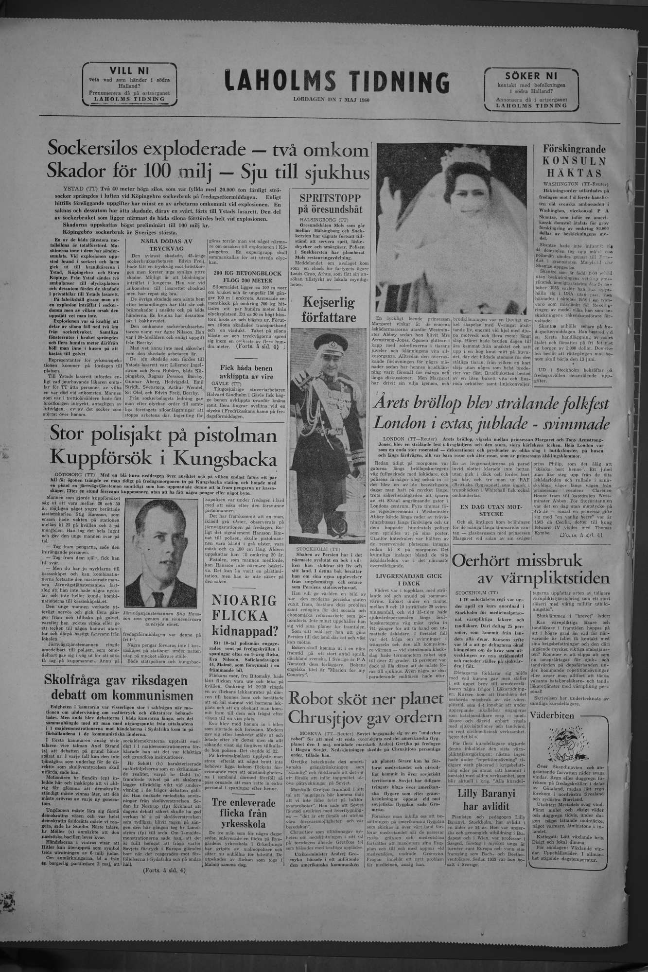 Laholms Tidning Lördag 7 maj 1960, sida 8