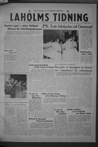 Förstasidan, Lördag 9 april 1960