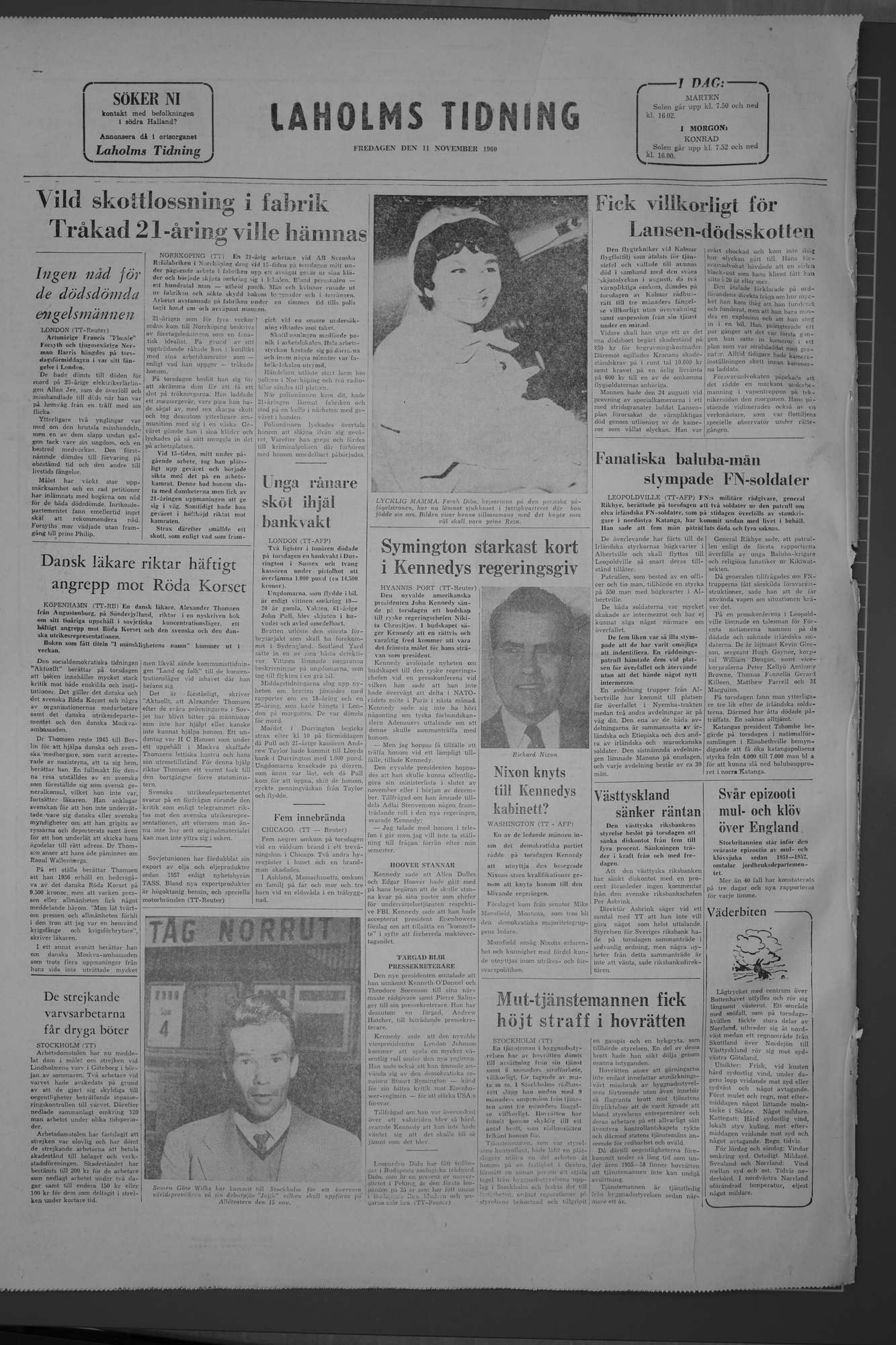 Laholms Tidning Fredag 11 november 1960, sida 8