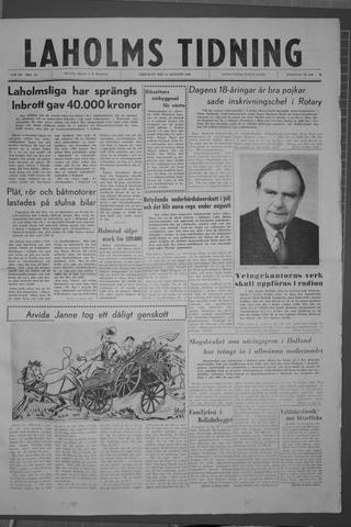 Förstasidan, Fredag 12 augusti 1960
