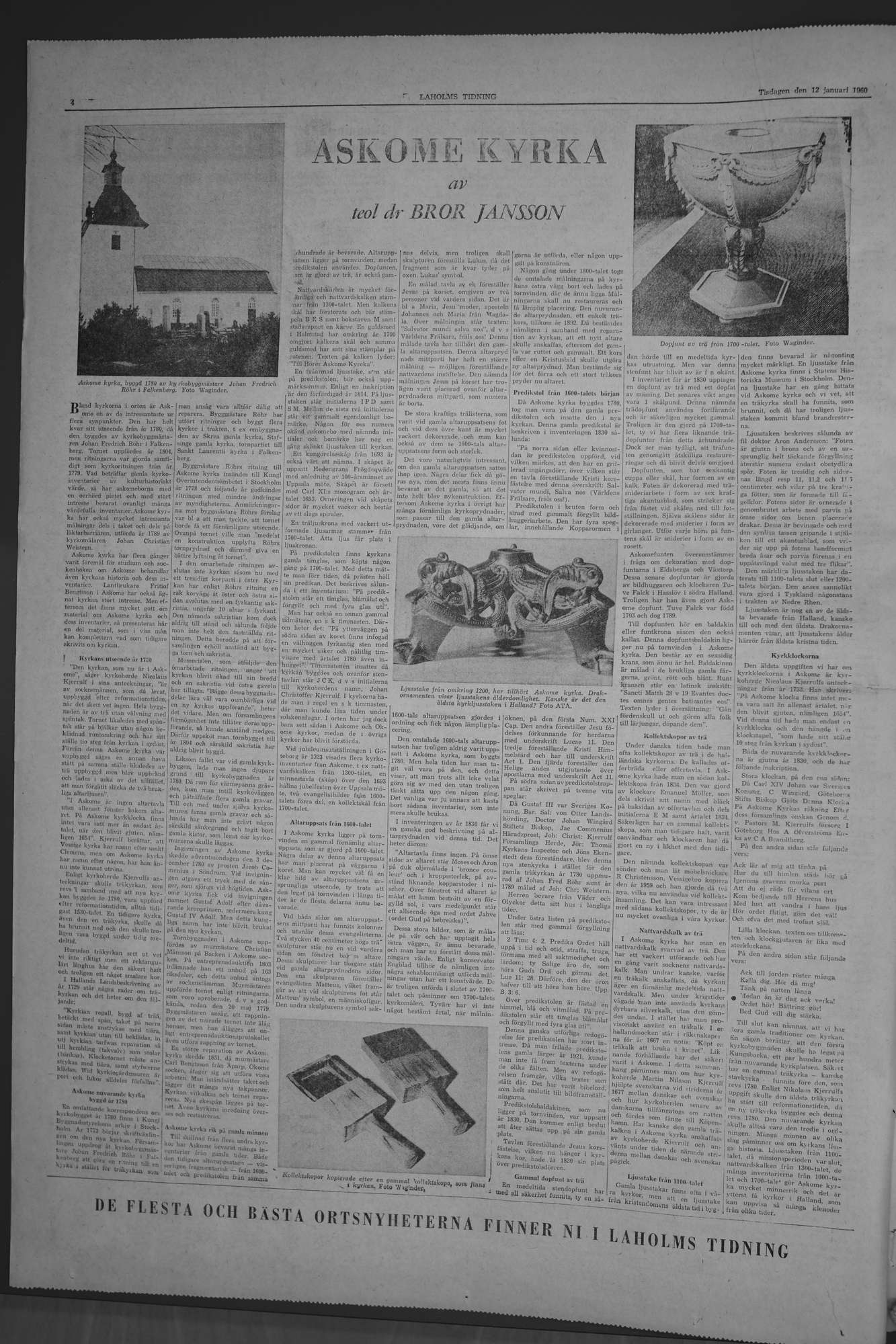 Laholms Tidning Tisdag 12 januari 1960, sida 4