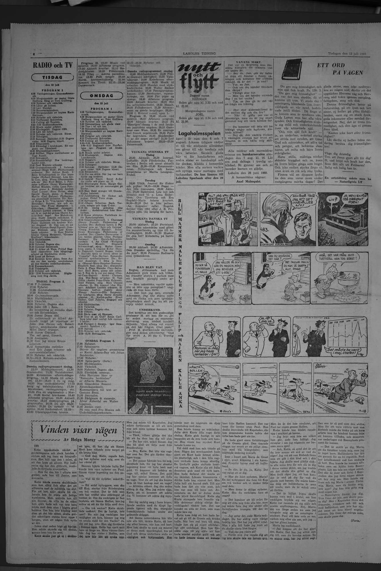 Laholms Tidning Tisdag 12 juli 1960, sida 6