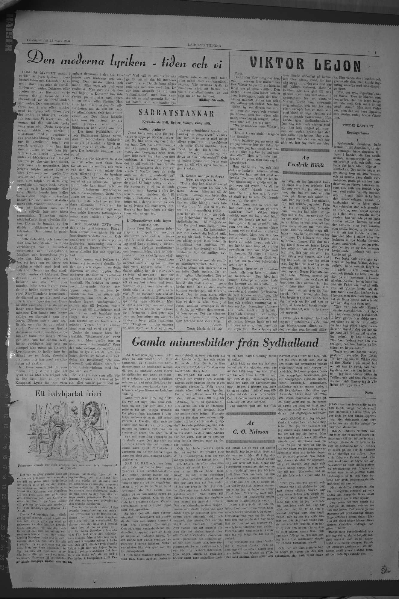 Laholms Tidning Lördag 12 mars 1960, sida 7