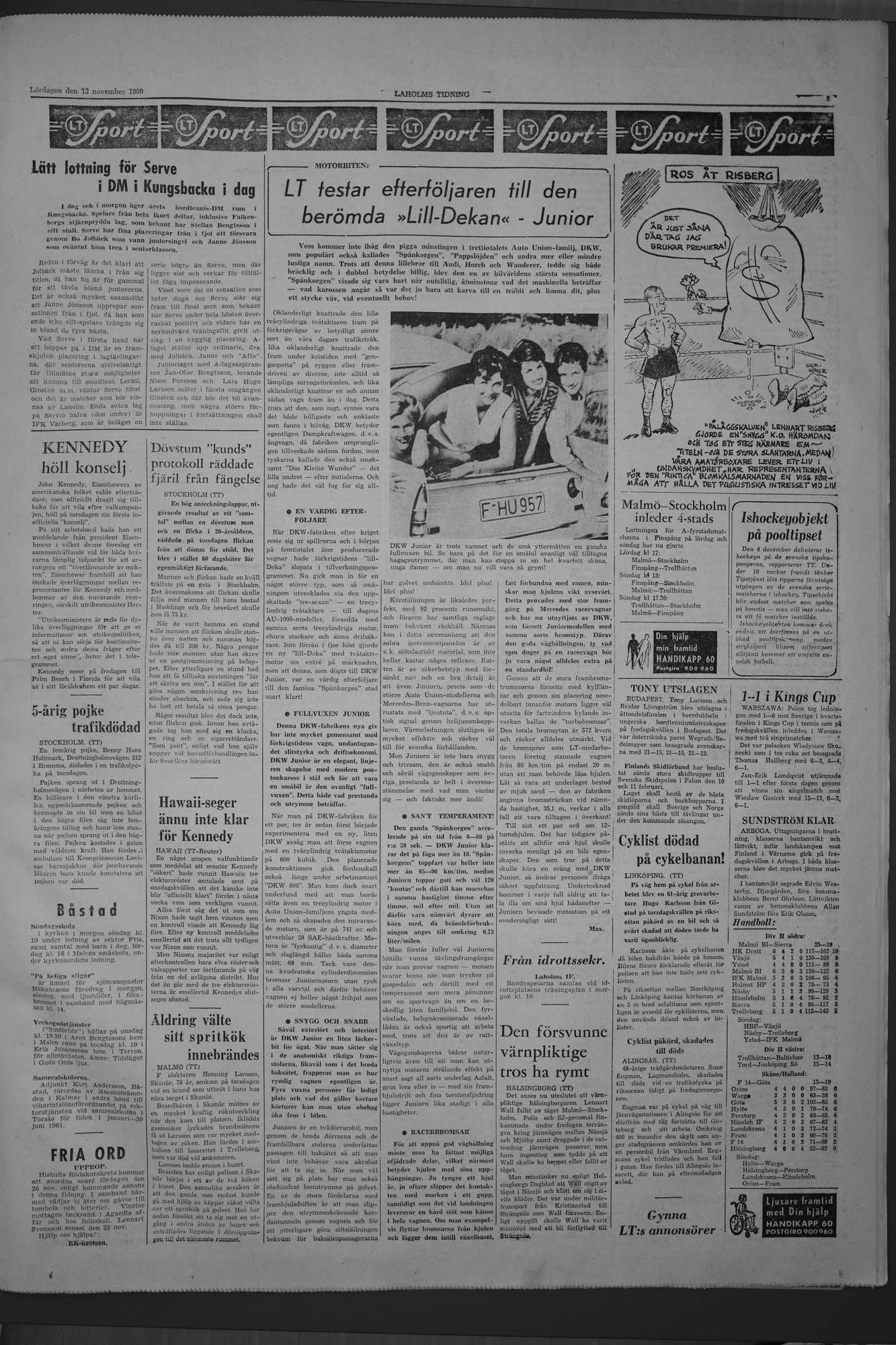 Laholms Tidning Lördag 12 november 1960, sida 5