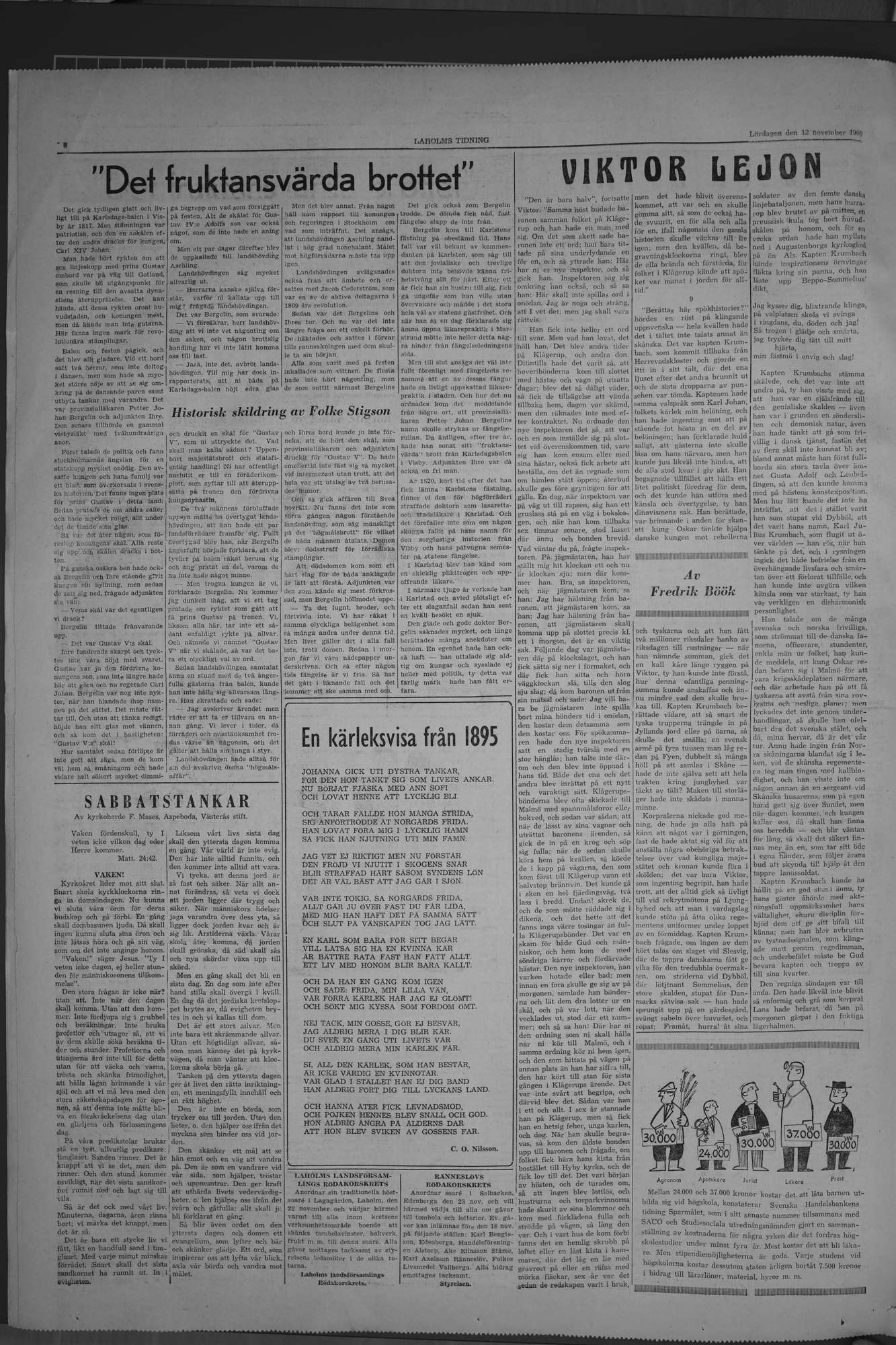 Laholms Tidning Lördag 12 november 1960, sida 6