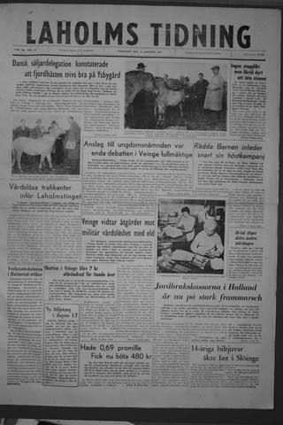 Förstasidan, Onsdag 12 oktober 1960