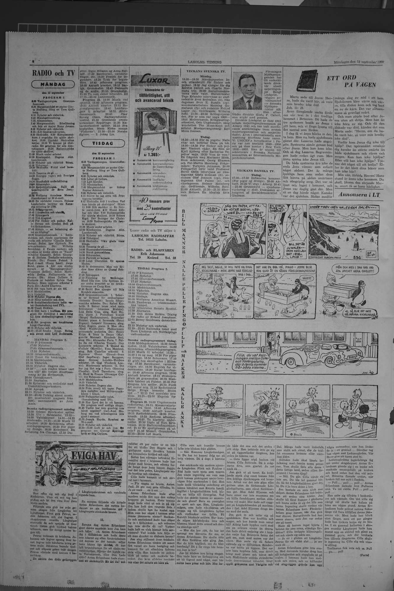 Laholms Tidning Måndag 12 september 1960, sida 6