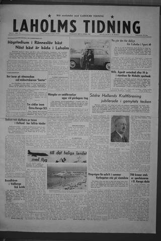 Förstasidan, Onsdag 13 april 1960